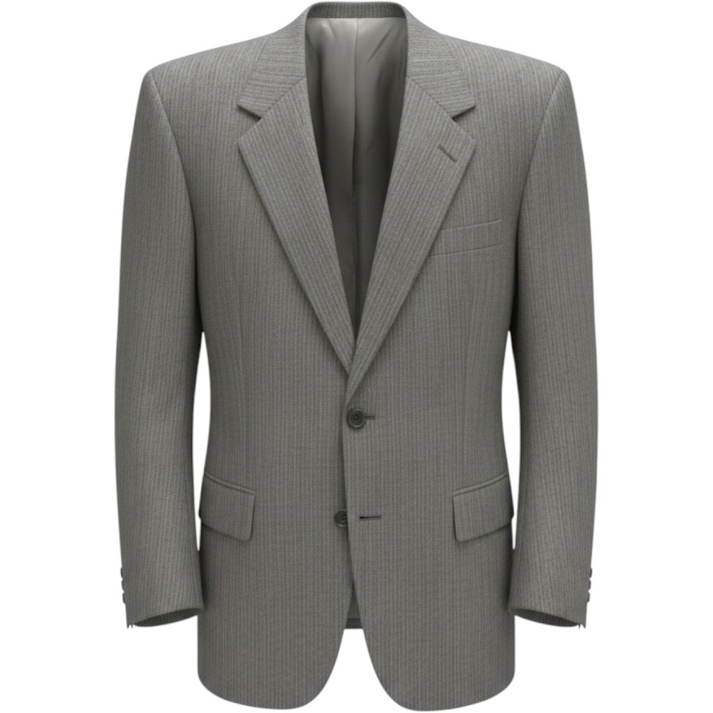 Palm Beach Jerry Leonard Mens Grey Pinstripe Blazer Sport Coat Big & Tall USA